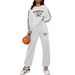Women's Casual American Style Crew Neck Sweatshirt Trendy Printed Loose Fleece Lined Tracksuit 9019 Print_ecoleips.com