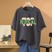 Women's European Style Oversized T-Shirt Short Sleeve Flowy Casual Slimming Top Multiple Fashion Colors Daily Wear_ecoleips.com