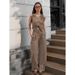 Commuter Fashion Khaki Vest Trousers Two-Piece Autumn Design Suit Women_ecoleips.com
