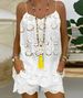 Women's Clothing Jacquard Tank Top 5 Point Shorts Loose Suit_ecoleips.com