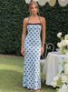 Mozision Polka Dot Backless Sexy Maxi Dress Women Elegant Halter Off-shoulder Sleeveless Bodycon Club Party Long Dress Female_ecoleips.com