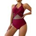 Women's Clothing Women's Sexy One Piece Swimsuit Solid Color Mesh Style Fashionable Bikini For Formal & Casual For Women_ecoleips.com