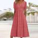 Women's Clothing Summer New Short Sleeved Dress Women's Clothing Personality Dress V Neck_ecoleips.com
