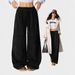 Women's Clothing High Waist Casual Wide Leg Pants For Women Drawstring Drape Lazy Fashion Versatile Bottoms_ecoleips.com