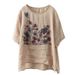 Ethnic-Style Printed Short-Sleeved Cotton-Linen Top A Versatile, Artistic, And Retro T-Shirt Perfect For Summer 2026._ecoleips.com