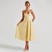 Women’s Clothing Spring And Summer New Trend Waist Suspender Slim Pure Color V Neck Light Luxury Banquet Dress Women_ecoleips.com