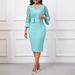 Women's Clothing Large Size Dress With Lace Splicing 2 Piece Elegant Slim Fit Heavy Duty Embroidered Cocktail Dress_ecoleips.com