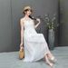 Summer 2025 New Elegant Waist-Cinching Vacation Long French Style High-End Super Fairy Princess Strap Dress For Women_ecoleips.com