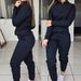 Trendy Streetwear Two-Piece Set - Long Sleeve Top & Pants For Women | Comfortable & Stylish Fall Winter Outfit_ecoleips.com