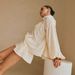 Women's Clothing Casual Vacation Shirt Set Lantern Sleeve Ruffle Hem Shorts Spring/Summer New_ecoleips.com
