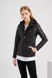 K Hooded Leather Jacket Two-piece Set, Detachable Plus Size Leather Jacket For Women_ecoleips.com