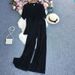 Women's Clothing Solid Color Pleated Short Sleeves + Long Pants_ecoleips.com