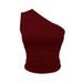 Women's Ribbed Knit Off-Shoulder Sleeveless Crop Top Solid Color Summer Casual Stretchy Comfortable Fabric Elegant Vest_ecoleips.com