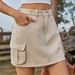 Women's Clothing Washed Elastic Waist Workwear Short Skirt_ecoleips.com