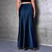 Elegant High-Waisted Satin Fishtail Skirt For Women Solid Color Extra Long Cross-Border Style_ecoleips.com