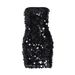 2025 Summer New Fashion Nightclub Sexy Sequin Strapless Slim Dress For Women Wholesale_ecoleips.com