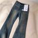 American Retro Fleece-lined Women's Jeans, New For Autumn And Winter 2025, High-waisted Slim-fit Flared Pants_ecoleips.com