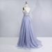 Women's Clothing New Spring And Summer Sling Long Sexy Tulle V Neck Evening Gown_ecoleips.com