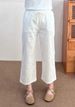 Suitable For All Seasons Comfortable High-Quality Elastic Waist Nine-Point Loose Solid Color Linen Simple Drawstring Casual Pants For Women_ecoleips.com
