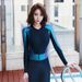 Aria Basics New Women's Sleeve Long Pants One-Piece Swimsuit Professional Quick-Dry Conservative Style Surfing Diving Swimming_ecoleips.com