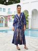 European And American Style Rayon Tie-Dye Beach Sun Protection Women Vacation Loose Bikini Cover-Up_ecoleips.com