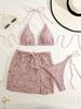 2025 New Sexy Bikini Set European And American Style Three Piece Mesh Swimsuit with Straps And Backless Design for Beach Hot Selling Women's Clothing_ecoleips.com