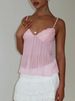 Y2K Lace Bow Cami Top For Women - Sweet & Sexy Summer Sleeveless Blouse In Chiffon, S/M/L"_ecoleips.com