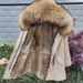 Women’s Detachable Faux Fur Parka Coat – Rabbit Fur Lining & Raccoon Collar, Slim Fit Mid-Length Winter Jacket (Multiple Colors & Sizes)_ecoleips.com
