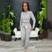 PME Women's Casual Tracksuit Set – Oversized Hoodie & Joggers | Streetwear Loungewear | Winter Comfort | Solid Colors (Gray/Black/Red/Green)_ecoleips.com
