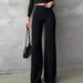 Voya Women's Foreign Trade Stylish Commuter High-waisted Straight-leg Pants For Women, New Spring And Autumn Model,Black Suit Pants
_ecoleips.com