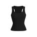 Women's Y2k Halter Neck Ribbed Stretch Top Sleeveless Casual Streetwear Basic Tee Versatile Regular Length_ecoleips.com