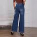 High Waist Straight Leg Jeans For Women - Vintage Distressed Denim Pants With Relaxed Fit & Retro Styling_ecoleips.com