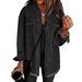 Women's Clothing Stand New Style Raw Edge Denim Casual Loose Jacket Shirt_ecoleips.com
