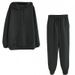 new Product 2025 Winter Casual Unisex Solid Color Fleece-lined Plus-size Sports Suit Hoodie Direct From_ecoleips.com