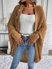 Women's Clothing Solid Color Bat Sleeve Casual Loose Wool Cardigan_ecoleips.com