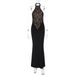 2025 Spring Summer New Sexy Lace Backless Patchwork High Waist Sleeveless Bodycon Dress Wholesale_ecoleips.com