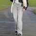 SC European And American Style Cross-Border 2025 Spring New Versatile Draped Lazy Straight Loose High-Waisted_ecoleips.com