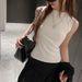 Round-neck Pure Cotton Sleeveless Top For Men Women, Suitable As A Base Layer Or Outerwear, Slim-fit And Stylish, New_ecoleips.com
