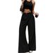 2027 Summer Fashion High-Waisted Wide-Leg Trousers Women Polyester Pure Color A-Line Straight Type Casual Pants S-5XL_ecoleips.com