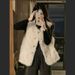 Aria Basics Fall/Winter 2025 Fluffy Vest Sleeveless Casual Versatile Warm Furry Top Coat_ecoleips.com