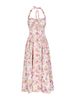 Women's Clothing Summer Sexy Women's Clothing Floral Halter Neck Dress Spring And Summer Women's High End Slim Backless Holiday Style Mid Length Skirt_ecoleips.com