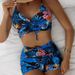 Women's Clothing Split Swimsuit Multi Color Boxer Conservative Printing_ecoleips.com