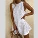 New Casual Loose Dress For Women Fashion O Neck Sleeveless White Elegant Beach Party Dresses Female Sweet Lace Hollow Out Dress_ecoleips.com