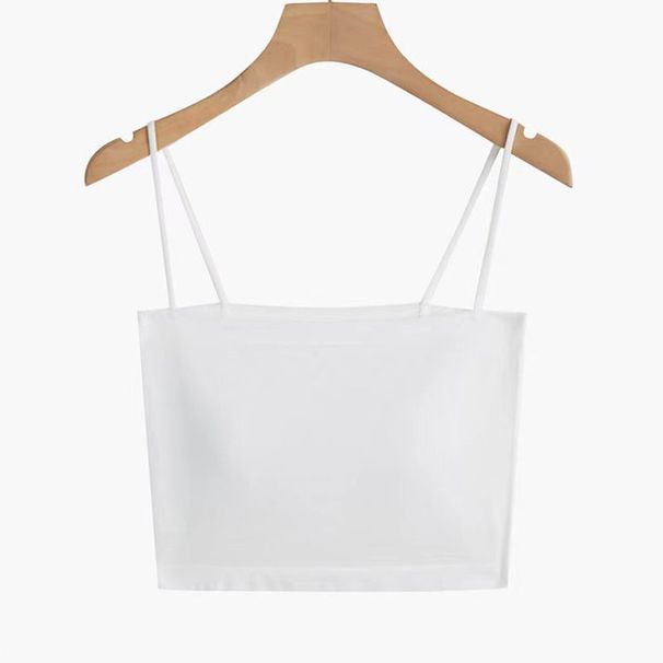 K Strap Vest With Chest Cushion, Chest Covering And Strapless Bra, Women's Base, Breathable And Beautiful Back Bra, Integrated Fixed Cup_ecoleips.com