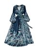 Women's Clothing Early Spring French Style One Piece Dress For Women Tie Waist Print Design Light Elegant Long Skirt_ecoleips.com