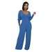 Moya Textile Women's Ribbed Cape Vest Jumpsuit Long Sleeved Casual Fashion_ecoleips.com