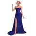New Sequin Strapless Slim Fit Evening High Slit Model Runway Banquet Light Party Dress_ecoleips.com