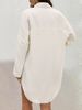 Women's Modern Swimsuit Smock Shirt Button Up Shirt Dress Top_ecoleips.com
