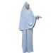 Verve Abya Women's Plus Size Outfit Set Simple Solid Color New Long Dress_ecoleips.com