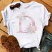 European And American Cross-border Foreign Trade Wholesale Women's Floral Letter Print Round Neck Plus-size Short-sleeve_ecoleips.com
